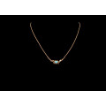 14ct (4.75gr) rose gold Cabochon Turquoise pendant necklace