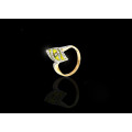 3 grams 14 carat Yellow Gold Vintage Diamond and Enamel Ring with a Pearl
