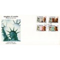 Lesotho - 1986 Centenary of Statue of Liberty FDC Set SG 705-708
