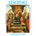 Lesotho - 1987 Christmas Set & MS MNH SG 786-790