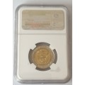 2008 SA Bi-Metal R5 Mandela 90th Birthday - graded NGC MS67