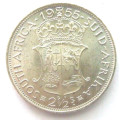 1955 South Africa 2 1/2 Shillings