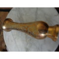 5 X SOLID BRASS VASES IN NICE CONDITION.read on..