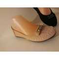 Fashionable Mink All Sizes Ladies Soft Suede Comfortable Pumps - Size 3 to 8 in Mink Colour