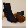## Trendy ## Size 5 / 7 **Navy Studded Ankle Boots **Sizes 5 / 7** Navy Only