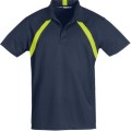 Size 4XL Mens Great quality Golf Shirt - Navy with Lime (XXXXL)