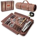 Barillio Bartender Bag Travel Bartender Kit Bag with Bar Tools | Professional 17-Piece Bar Tool Set