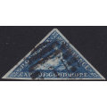 Cape of Good Hope 1864 : SG19d 4d (Deep) Blue WITH SIDEWAYS WATERMARK - VERY FINE USED