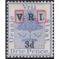 OFS 1900 SG128a THICK "V" PRINTING - 3d ON 3d ULTRAMARINE WITH INVERTED "1" FOR "I" CV£65++
