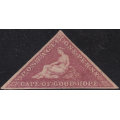 Cape of Good Hope SACC5b 1d DEEP ROSE - SUPERB AND RARE MOUNTED MINT EXAMPLE CV R50000