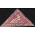 Cape of Good Hope : 1857 SG5b 1d DEEP ROSE-RED - SUPERB USED EXAMPLE CV£375+