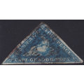 Cape of Good Hope 1864 :  SG19a 4d BLUE - FINE USED CV£140(SEE DESCRIPTION BELOW)