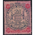 B.S.A.C/Rhodesia SACC47 10/- Slate & Vermillion/Rose CV R3700