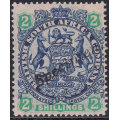B.S.A.C/Rhodesia SG47s 2/- Indigo & Green/Buff `SPECIMEN` **UM**