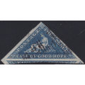Cape of Good Hope - SG19d / SACC15aa  4d BLUE WITH SIDEWAYS WATERMARK VFU CV R10000