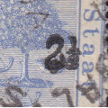 OFS 1888 SG83v / SACC46v 2½d on 3d ULTRAMARINE WITH DOUBLE OVERPRINT - UNLISTED