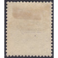 OFS 1896 SACC45a:½d ON 3d ULTRAMARINE `NO STOP AFTER PENNY` and MISPLACED BAR CV R1500