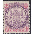 B.S.A.C/Rhodesia SG33 6d - Mauve & Pink -  MM CV £85
