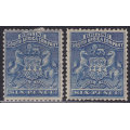 BSAC/RHODESIA 1892-3 SG2-3 6d Ultramarine/Deep Blue - Both Shades £130(2017)