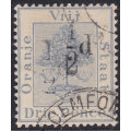 OFS 1896 SG75a ½d ON 3d ULTRAMARINE WITH DOUBLE SURCHARGE VARIETY - USED
