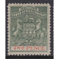 BSAC / Rhodesia 1892 : SG20 1d Sea green & Vermillion MM CV £28(2017)