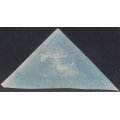 CAPE OF GOOD HOPE 1853 SACC2 - 4d DEEP BLUE ON DEEPLY BLUED PAPER - VFU- CV R5500