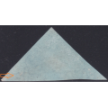 CAPE OF GOOD HOPE 1853 SACC2a - 4d DEEP BLUE ON DEEPLY BLUED PAPER SIDEWAYS WATERMARK- VFU-CV R12000