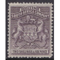 BSAC / Rhodesia : SG6 & 7 : 2s6d Lilac & Grey-Purple  MM CV £113