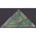 Cape of Good Hope 1864 : SACC 17  1/- BRIGHT EMERALD GREEN - FINE USED CV R25000