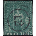 MAURITIUS 1858-62 SG27 (4d) GREEN  CV £200