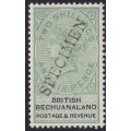 BECHUANALAND 1887 SACC17s 2s6d GREEN and BLACK `SPECIMEN` CV R2083