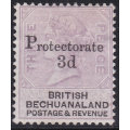 Bechuanaland Protectorate 1888 SACC41 3d ON 3d LILAC and BLACK MNG CV R3700