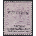 BECHUANALAND 1887 SACC13s(?) 4d LILAC and BLACK `SPECIMEN`