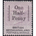 British Bechuanaland 1888 SACC27 ½d ON 3d PALE REDDISH LILAC - MM CV R6000