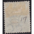 NATAL 1867 SACC21 1/- GREEN - MM - CV R4500