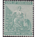 CAPE OF GOOD HOPE 1893 SACC62 1/- BLUISH-GREEN LMM CV R3000