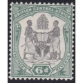 B.C.A.(Nyasaland): 1896 SG46 6d Black and Green(WM CA) LMM CV £60