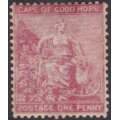 CAPE OF GOOD HOPE 1864-77 SACC18 1d CARMINE MM CV R3000