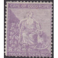 CAPE OF GOOD HOPE 1864-77 SACC20a 6d DEEP LILAC MM CV R11000