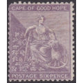 CAPE OF GOOD HOPE 1864-77 SACC20b 6d VIOLET MM CV R5500