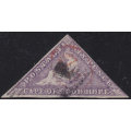 Cape of Good Hope - SACC16 - 6d BRIGHT MAUVE - VFU WITH RARE SMALL RED OVAL CDS CV R22000