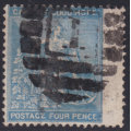 CAPE OF GOOD HOPE 1864 SACC19d 4d BLUE WITH INVERTED WATERMARK - CV R6500