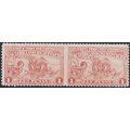 TRANSVAAL SACC222a 1d RED IMPERF HORIZONTAL PAIR MNG CV R3000
