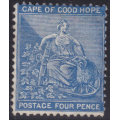 CAPE OF GOOD HOPE 1872 SACC19b 4d ULTRAMARINE MM CV R10000