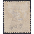 BECHUANALAND 1888 SACC39a(SG41a) 1d ON 1d LILAC and BLACK WITH SMALL FIGURE ``1`` CV R8000