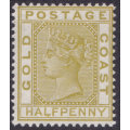 GOLD COAST 1879 SG4 ½d OLIVE-YELLOW MM CV £95