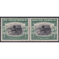 Union of SA - 1927 SACC38 5/- BLACK and GREEN - MM CV R10000
