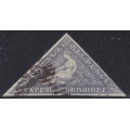 Cape of Good Hope : 1863-64 SACC7c : 6d SLATE LILAC - VFU - CV R15000