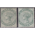 GIBRALTAR 1887 SG8 ½d DULL GREEN MM CV £18(2017)