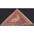 CAPE OF GOOD HOPE 1857 SACC5 - 1d BRICK-RED  -SUPERB USED  - CV R40000